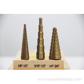 3PCS Drill Bit Titanium Nitride Coated